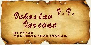 Vekoslav Varevac vizit kartica